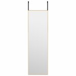 Vidaxl miroir de porte dor 30x100 cm verre et aluminium