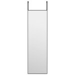 Vidaxl miroir de porte noir 30x100 cm verre et aluminium