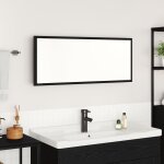 Vidaxl miroir salle de bain ch�ne noir verre, mdf grand miroir