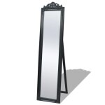 Vidaxl miroir sur pied style baroque 160x40 cm noir