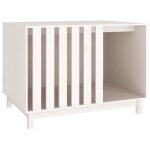 Vidaxl niche pour chien blanc 100x70x72 cm bois de pin massif