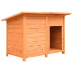 Vidaxl niche pour chiens bois de pin et de sapin solide 120x77x86 cm