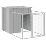 Vidaxl niche pour chien avec cour gris clair 110x201x110 cm