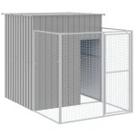 Vidaxl niche pour chien avec cour gris clair 165x251x181 cm