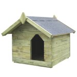 Vidaxl niche de jardin et toit ouvrant pour chiens pin imprgn fsc