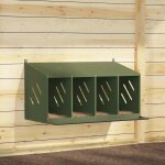 Vidaxl nichoir a poules avec 4 compartiments vert olive métal Vidaxl nichoir a poules avec 4 compartiments vert olive métal