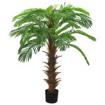 Palmier cycas artificiel avec pot pour maison bureau hall d'hôtel 140 cm vert Palmier cycas artificiel avec pot pour maison bureau hall d'hôtel 140 cm vert
