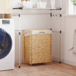 Vidaxl panier  linge 44x34x64 cm hyacinthe d'eau