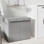 Vidaxl panier à linge pliable gris 64, 5x34, 5x59 cm tissu en faux lin Vidaxl panier à linge pliable gris 64, 5x34, 5x59 cm tissu en faux lin