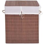 Vidaxl panier à linge rectangulaire bambou marron Vidaxl panier à linge rectangulaire bambou marron