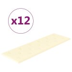 Vidaxl panneaux muraux 12 pcs crme 90x30 cm similicuir 3, 24 m