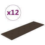 Vidaxl panneaux muraux 12 pcs marron 90x30 cm similicuir 3, 24 m
