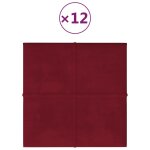 Vidaxl panneaux muraux 12 pcs rouge bordeaux 30x30 cm velours 1, 08 m Vidaxl panneaux muraux 12 pcs rouge bordeaux 30x30 cm velours 1, 08 m