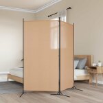 Vidaxl paravent � 2 panneaux beige 175 x 180 cm tissu