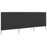 Vidaxl paravent 3 panneaux tissu 400 x 120 anthracite