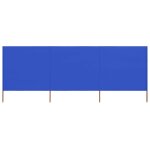 Vidaxl paravent 3 panneaux tissu 400 x 120 cm bleu azuré Vidaxl paravent 3 panneaux tissu 400 x 120 cm bleu azuré