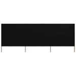Vidaxl paravent 3 panneaux tissu 400 x 120 cm noir