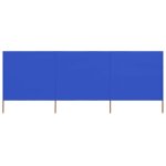 Vidaxl paravent 3 panneaux tissu 400 x 80 cm bleu azuré Vidaxl paravent 3 panneaux tissu 400 x 80 cm bleu azuré