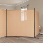 Vidaxl paravent 4 panneaux beige 525 x 180 cm tissu