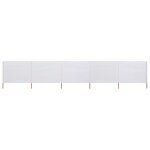 Vidaxl paravent 5 panneaux tissu 600 x 120 cm blanc sable Vidaxl paravent 5 panneaux tissu 600 x 120 cm blanc sable