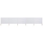 Vidaxl paravent 5 panneaux tissu 600 x 160 cm blanc sable Vidaxl paravent 5 panneaux tissu 600 x 160 cm blanc sable