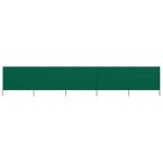 Vidaxl paravent 5 panneaux tissu 600 x 160 cm vert Vidaxl paravent 5 panneaux tissu 600 x 160 cm vert