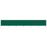 Vidaxl paravent 6 panneaux tissu 800 x 120 cm vert Vidaxl paravent 6 panneaux tissu 800 x 120 cm vert