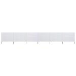 Vidaxl paravent 6 panneaux tissu 800 x 160 cm blanc sable Vidaxl paravent 6 panneaux tissu 800 x 160 cm blanc sable