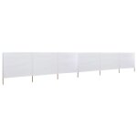 Vidaxl paravent 6 panneaux tissu 800 x 80 cm blanc Vidaxl paravent 6 panneaux tissu 800 x 80 cm blanc