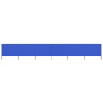 Vidaxl paravent 6 panneaux tissu 800 x 80 cm bleu azur�
