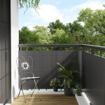 Vidaxl paravent de balcon anthracite 600x90 cm r�sine tress�e