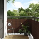 Vidaxl paravent de balcon brun et noir 500x80 cm r�sine tress�e