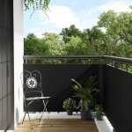 Vidaxl paravent de balcon noir 600x100 cm r�sine tress�e