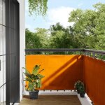 Vidaxl paravent de balcon orange 90 x 800 cm 100 % polyester oxford