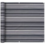 Vidaxl paravent de balcon tissu oxford 90 x 600 cm bande gris