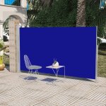 Vidaxl paravent store vertical patio terrasse 160 x 300 cm bleu