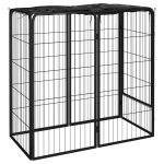 Vidaxl parc pour chien 6 panneaux noir 50x100cm acier enduit de poudre Vidaxl parc pour chien 6 panneaux noir 50x100cm acier enduit de poudre