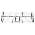 Vidaxl parc pour chiens 8 panneaux acier 60 x 80 cm noir Vidaxl parc pour chiens 8 panneaux acier 60 x 80 cm noir