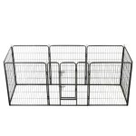 Vidaxl parc pour chiens 8 panneaux acier 80 x 100 cm noir Vidaxl parc pour chiens 8 panneaux acier 80 x 100 cm noir