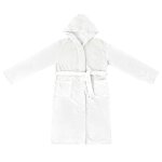 Vidaxl peignoir avec capuche blanc l flanelle