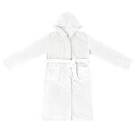 Vidaxl peignoir avec capuche blanc m flanelle