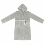 Vidaxl peignoir avec capuche gris xl flanelle