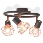 Vidaxl plafonnier avec 3 ampoules led a filament 12 w