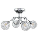 Vidaxl plafonnier avec abat - jour en maille mtallique pour 4 led g9