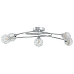 Vidaxl plafonnier avec abat - jour en maille mtallique pour 5 led g9