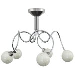 Vidaxl plafonnier avec abat - jour ronds en verre pour 5 led g9