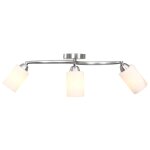 Vidaxl plafonnier avec abat - jour en verre 3 ampoules e14 blanc cône Vidaxl plafonnier avec abat - jour en verre 3 ampoules e14 blanc cône