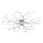 Vidaxl plafonnier a bras feuille en cristal acrylique 5 ampoules e14