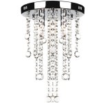 Vidaxl plafonnier avec perles de cristal blanc m�tal