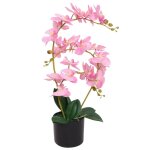Vidaxl plante artificielle avec pot orchide 65 cm rose